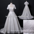 Алина кругленькую красивая гладкая атласная свадебное платье со съемными куртка